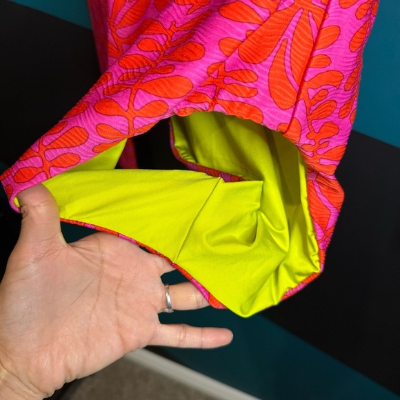 Pink and Orange Long Sleeve One Piece Swimsuit - Picture 9 of 14